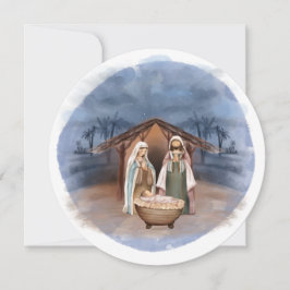 Religiösa - jultomatiktscen och skript julkort