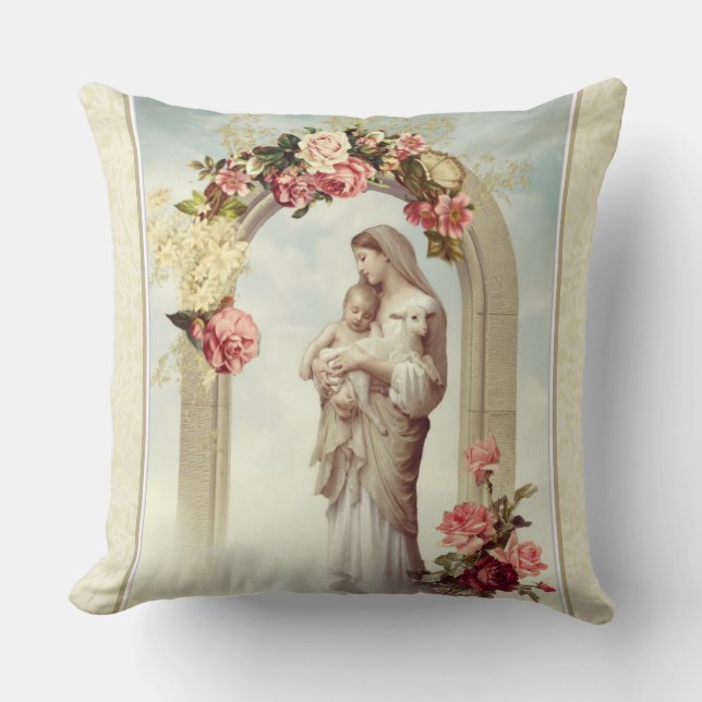 Religiösa jungfruliga Mary Jesus katolikro Kudde (Framsida)