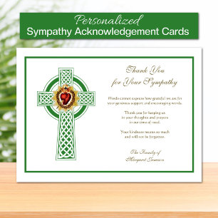 Religiösa katolsk Irish Celtic Kor Condolence Tack Kort