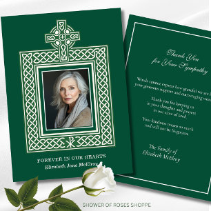 Religiösa katolsk Irish Celtic Kor Condolence Tack Kort