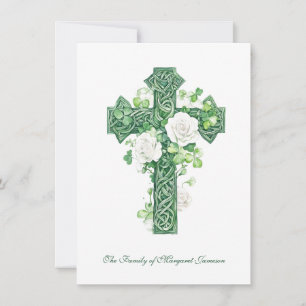 Religiösa katolsk Irish Celtic Kor Condolence Tack Kort