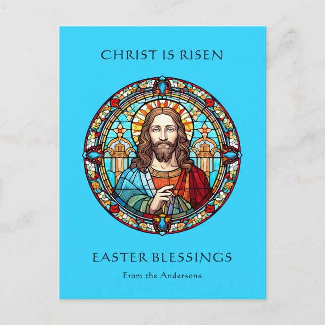 Religiösa katolsk Jesus Resurrection Påsk Helg Vykort (Framsida)