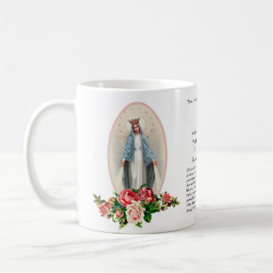 Religiösa Katolska begravningsminnesmärket Mary Kaffemugg