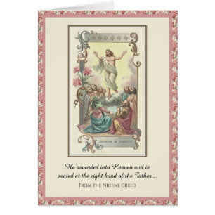 Religiösa Katolska Escension av Jesus Hälsningskort