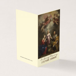 Religiösa katolska Heligor för begravning Visitkort