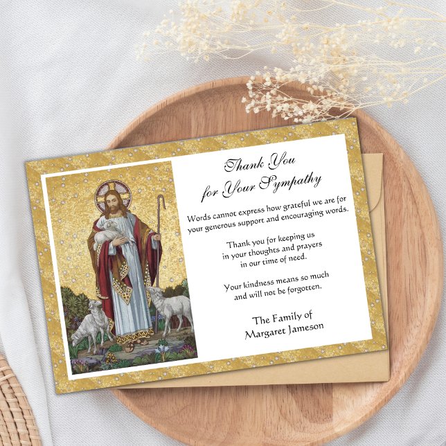 Religiösa katolska kondoleansen Jesus begraver tac Tack Kort (Skapare uppladdad)