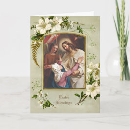 Religiösa Katolska Påsk Jesus Reurrekreation Mary Helgkort