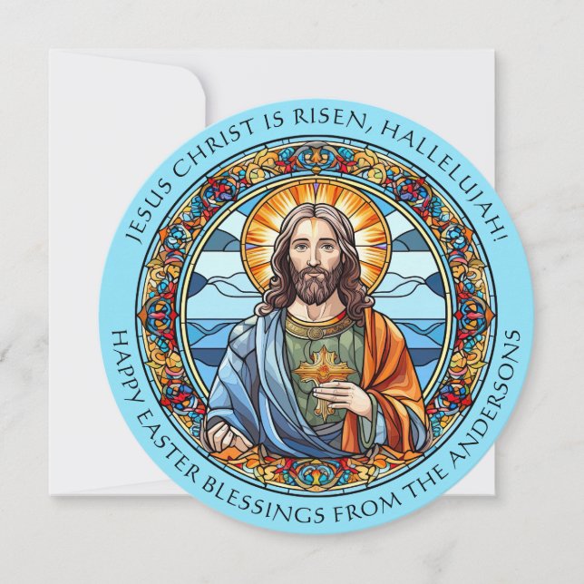 Religiösa Katolska Påsk Resurrection Kristus Julkort (Framsida)