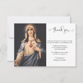 Religiösa katolskt jungfru Mary Condolence Tack Kort