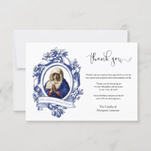 Religiösa katolskt jungfru Mary Condolence Tack Kort