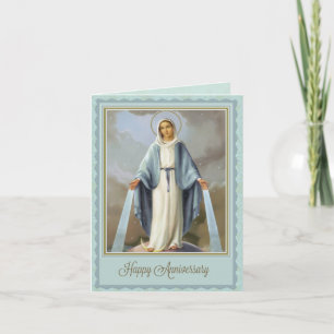Religiösa katolskt Junggin Mary-jubileumskort Kort