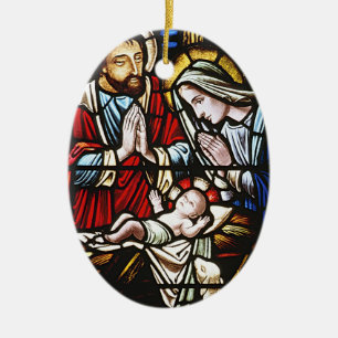 RELIGIÖSA KONSTPRYDNADAR JULGRANSPRYDNAD KERAMIK