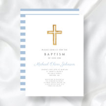 Religiösa Kor Baby blue Script Boy Baptism