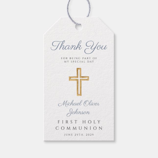 Religiösa Kor Boy Blue Rand Första kommunfullmäkti Presentetikett (Framsidan)