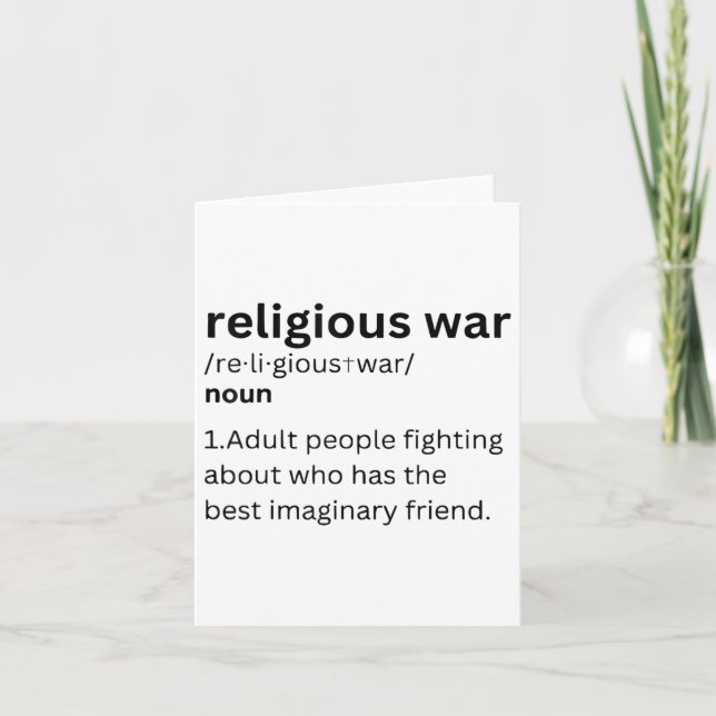 Religiösa Krig Definition Aldult People Fighing Fu Kort (Framsida)