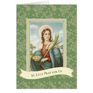 Religiösa Lucy Patron Saint of Ögon Lucia OBS Kort
