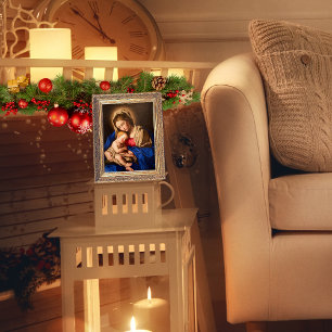 Religiösa Madonna och Barn Traditionell jul Poster
