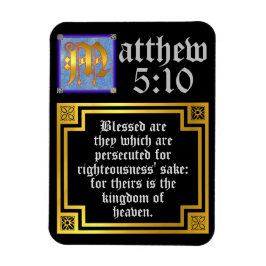 Religiösa Matthew 5 Guld Upplyst Brev Magnet