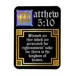 Religiösa Matthew 5 Guld Upplyst Brev Magnet