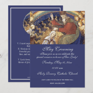 Religiösa May Crowning Mary Mors dag Inbjudningar