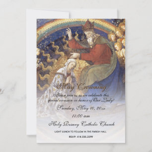 Religiösa May Crowning Mary Mors dag Inbjudningar