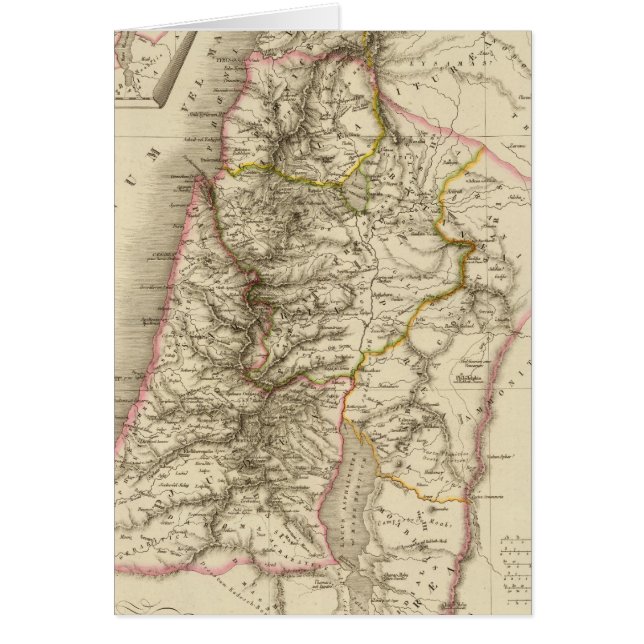 Religiösa Mellan östern atlas karta Hälsningskort (Framsidan)