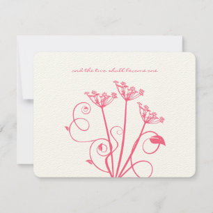 Religiösa Monogram Rosa Wildblomma Bröllop OSA Kort