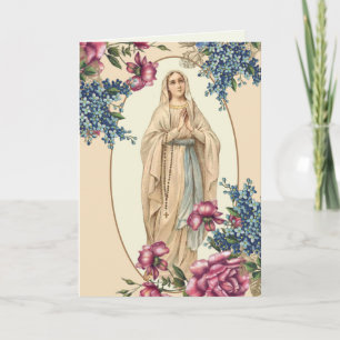 Religiösa Mors dag Blested Virgin Mary-Vintage Kort