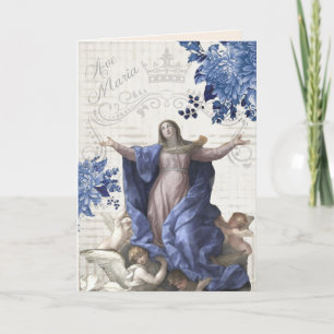 Religiösa Mors dag Blsed Virgin Mary Änglar Kort