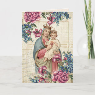 Religiösa Mors dag Blsed Virgin Mary Jesus Kort