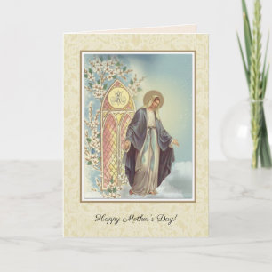 Religiösa Mors dag Blsed Virgin Mary Kort
