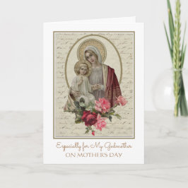 Religiösa Mors dag Godmoder-katolskt kort