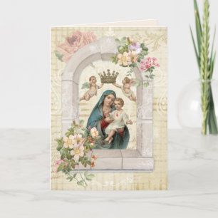 Religiösa Mors dag Virgin Mary Jesus Änglar Kort