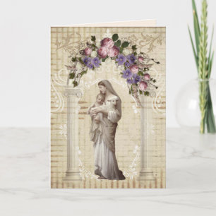Religiösa Mors dag Virgin Mary Lamb Jesus Kort
