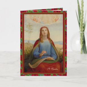 Religiösa Musical St. Cecilia Catholic Prayer Kort