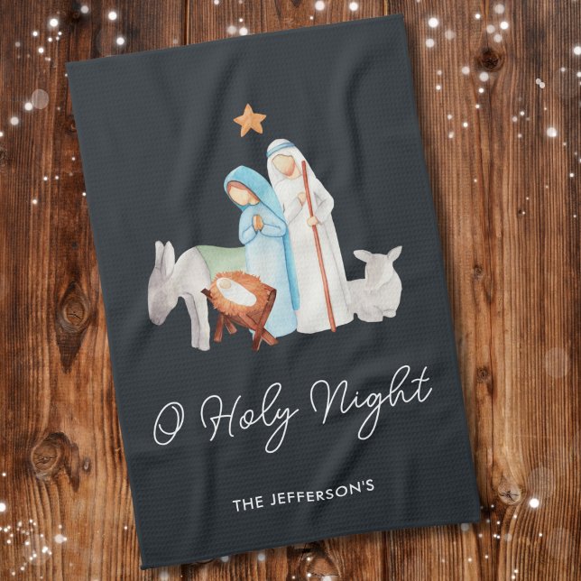 Religiösa Nativitetshanterare jul Kökshandduk (Skapare uppladdad)