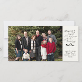 Religiösa Ntivity Photo jul Card KJV Verse Meddelande