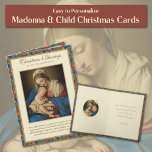 Religiösa Ntivity Virgin Mary Jesus Vintage Helgkort<br><div class="desc">Med en vacker traditionell religiösa vintage bild av Jungfru Mary och Jesus av Giovanni Battista Salvi da Sassoferrato. Nedan visas en skriptverse. Alla texter och typsnitt kan ändras.</div>