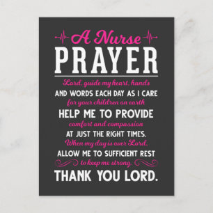 Religiösa Nurse Prayer Christian Nursing Lord Vykort