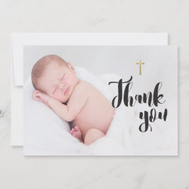Religiösa Nyfödda Baby foto-baptism Tack Kort