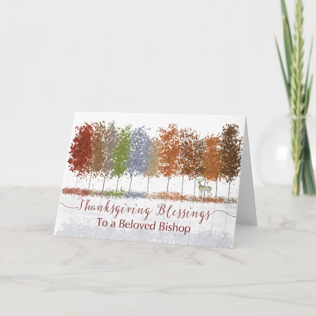 Religiösa om biskop-Thanksgiving Kort (Framsida)