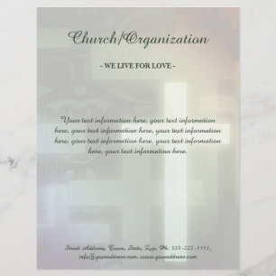 Religiösa Organisation Lighted Kor Letterhead Brevhuvud