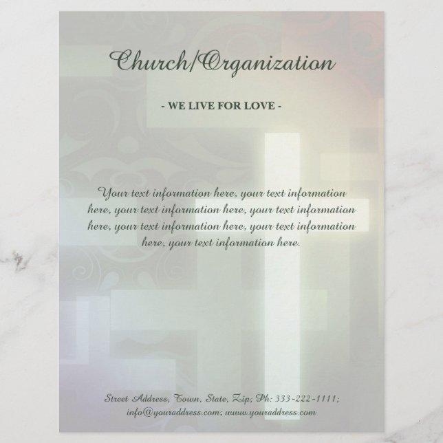 Religiösa Organisation Lighted Kor Letterhead Brevhuvud (Framsida)