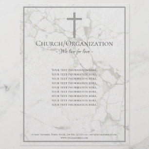 Religiösa Organisation Marble Stone Letterhead Brevhuvud