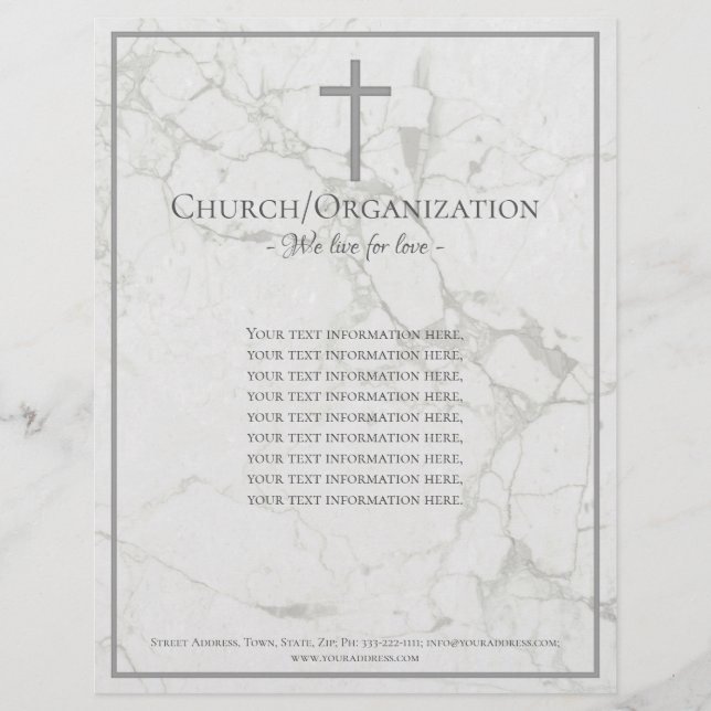 Religiösa Organisation Marble Stone Letterhead Brevhuvud (Framsida)