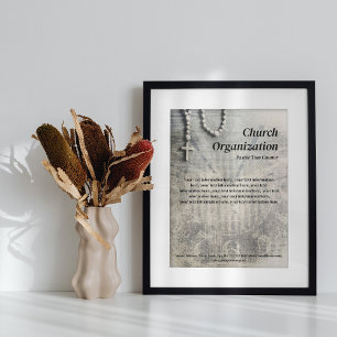 Religiösa Organization Vintage Clock Letterhead Brevhuvud