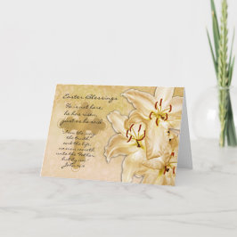 Religiösa Påsk Card - han har rest - Cream Lilie Helgkort