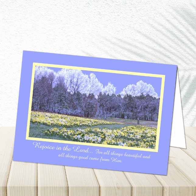 Religiösa Påsk Card - Rejoice in Lord Helgkort (Skapare uppladdad)