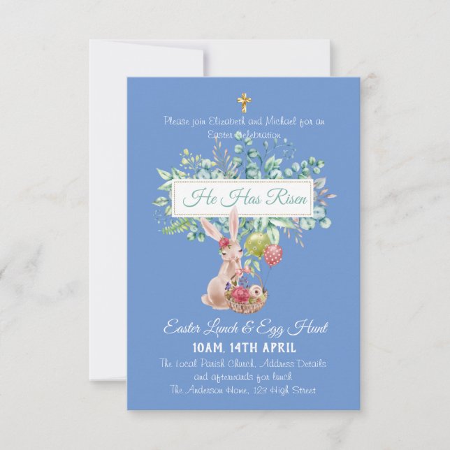 Religiösa Påsk inbjudningsbudget (Framsida)