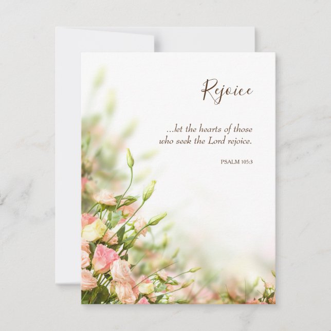 Religiösa Påsk-kort - Sentiments Rejoice Kort (Framsida)